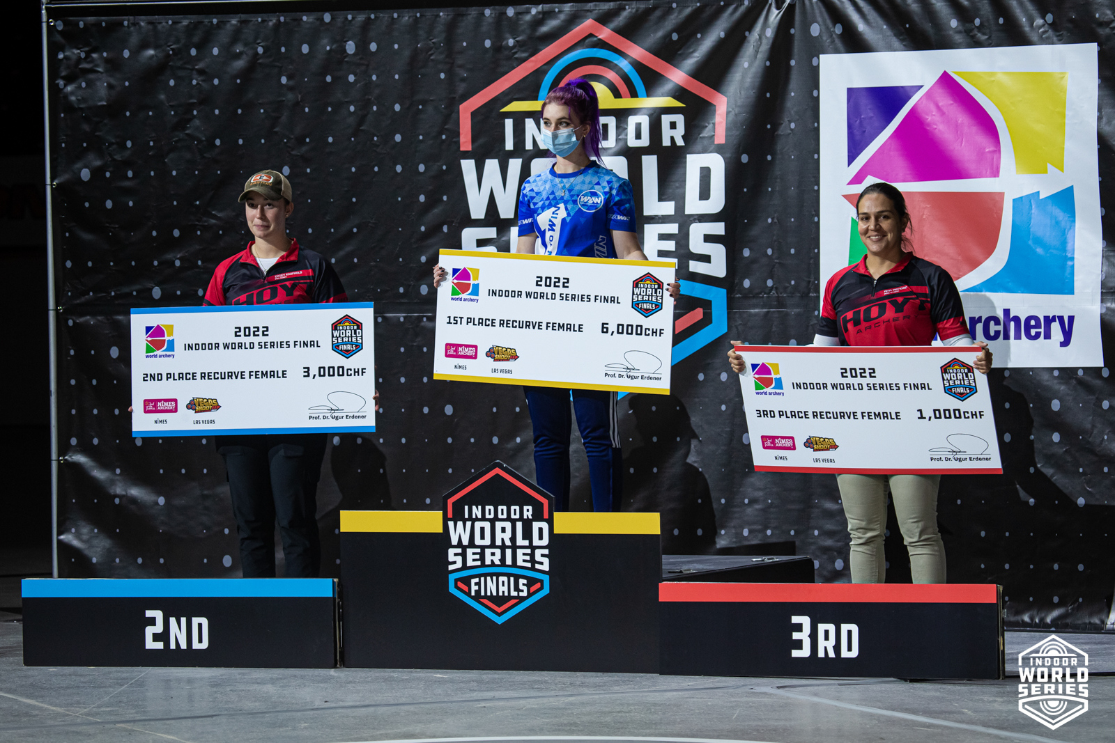 Penny Healey on the podium at the Vegas Shoot